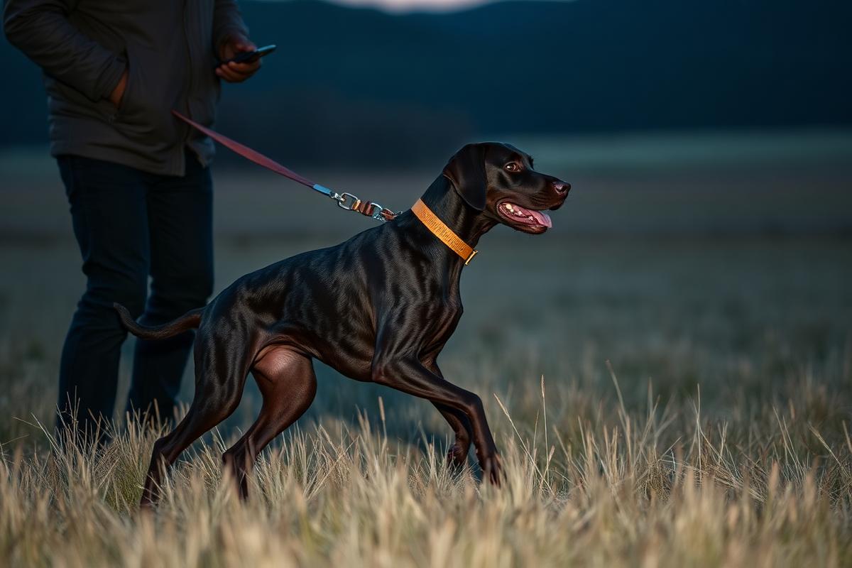 El Pointer Alemán como perro deportivo: canicross, agility y dock diving — Entrenamiento de obediencia de un Pointer Alemán en campo abierto